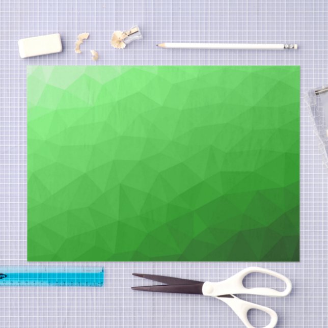 Light green gradient geometric mesh bright pattern tissue paper (Craft)