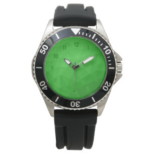 Light green gradient geometric mesh bright pattern watch
