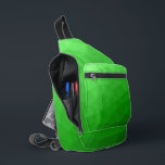 Light green gradient geometric mesh pattern sling bag<br><div class="desc">Light green gradient geometric mesh pattern Printed bag. Cool fashion accessory bag for everyone. Triangle geometric mesh with light to dark Light green ombre gradient design.</div>