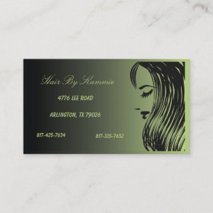 Light Green Hair, Nail, Make-up Business Card