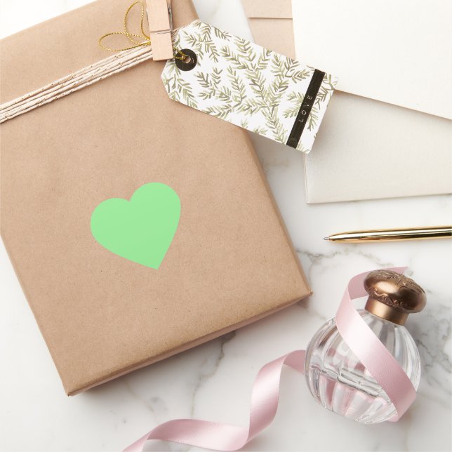 Light Green Heart Sticker (Gifting)