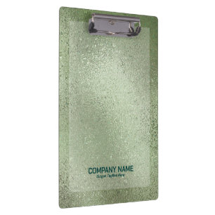 Light green iridescent shimmering glass texture clipboard