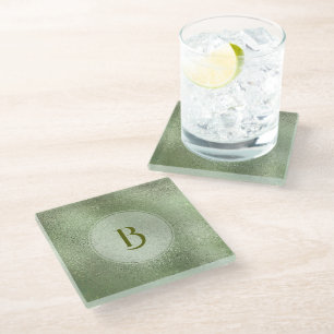 Light green iridescent texture background glass co coaster