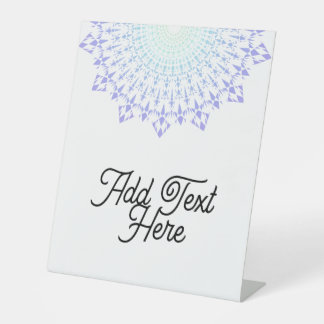 Light Green-Light Purple Diamond Edge Table Sign