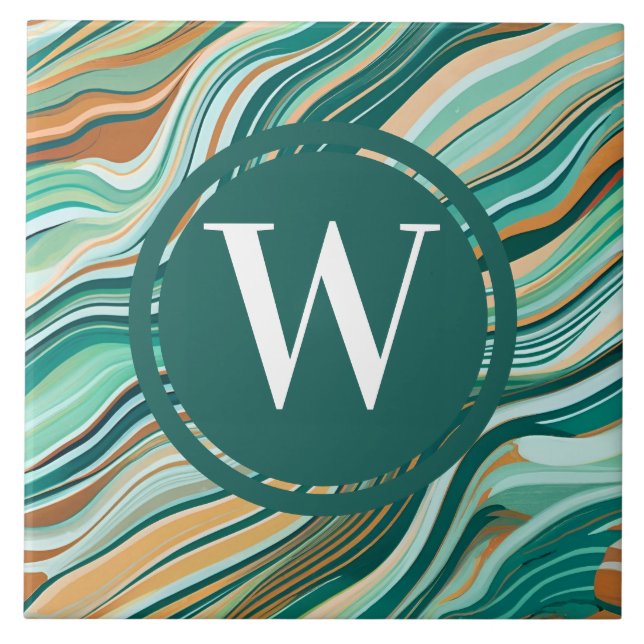 Light Green Marble Tile Sea Green Teal Stone (Front)