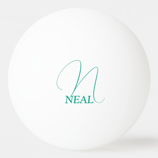 Light Green Monogrammed Ping Pong Ball (Front)