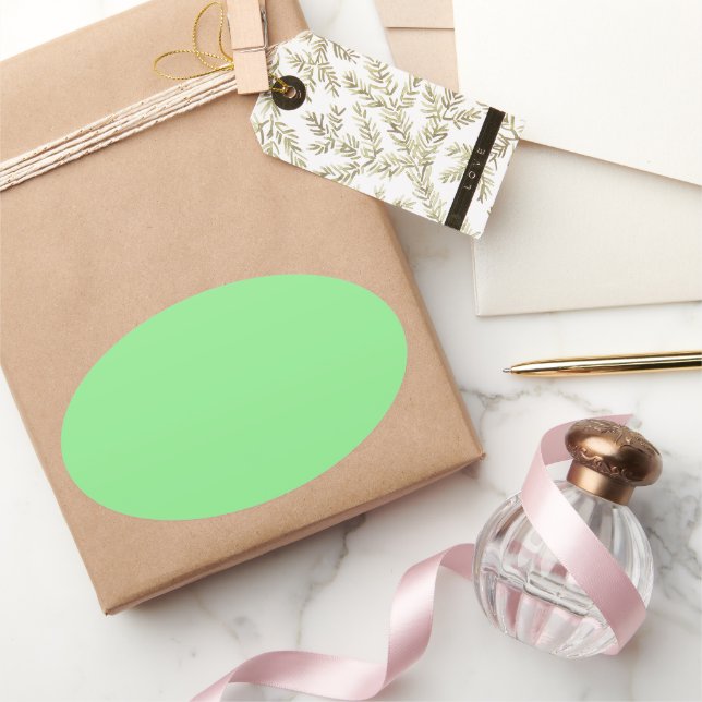 Light Green Oval Sticker (Gifting)
