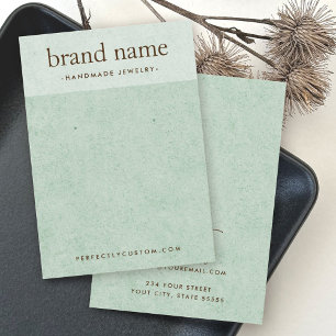 Light green shades texture earring display card
