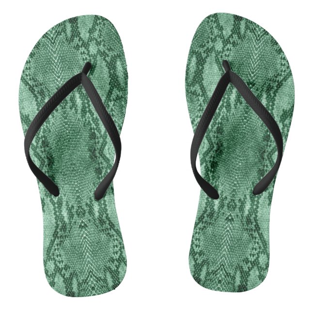 Light Green Snake Skin Print Jandals (Footbed)