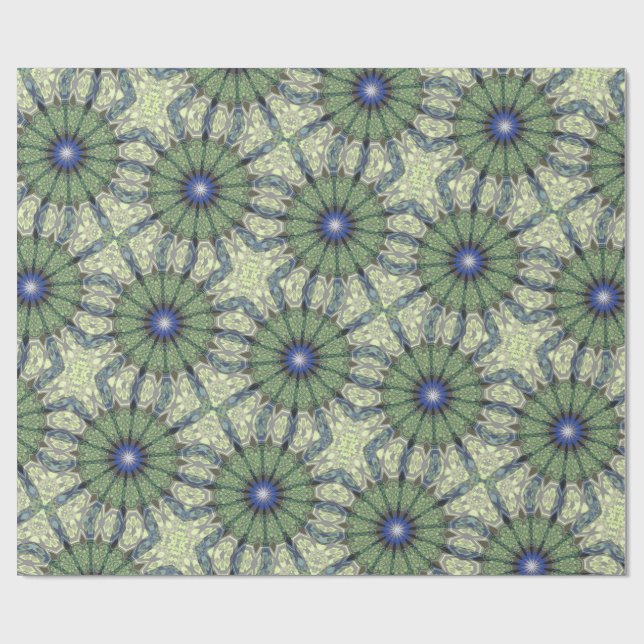 light green solar digital pattern  wrapping paper (Flat)