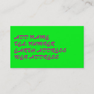 Light Green solid colour business card