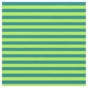 Light Green & Teal Coloured Stripes Fabric
