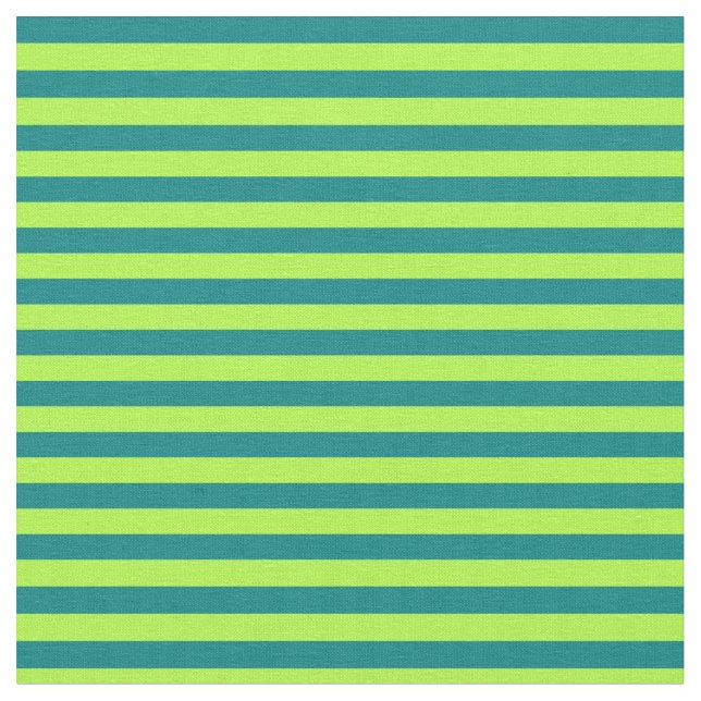 Light Green & Teal Coloured Stripes Fabric (Close Up)