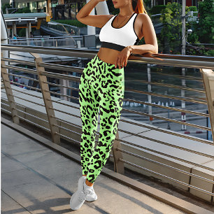 Light green Tiger Print  Leggings