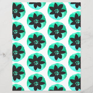 Light Green Tropical Flower Pattern Scrapbook Pape