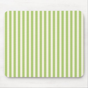 Light Green Vintage Ticking Stripe Farmhouse Mouse Pad