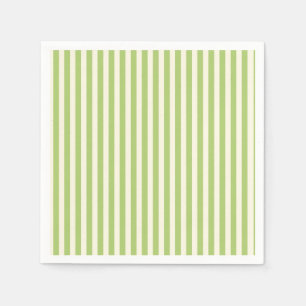  Light Green Vintage Ticking Stripe Farmhouse Napkin
