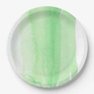 Light Green Watercolor Paper Plates