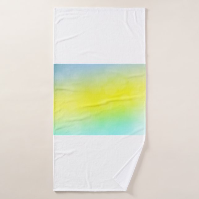Light Green, Yellow abstract blurred background. C Bath Towel (Bath Towel)