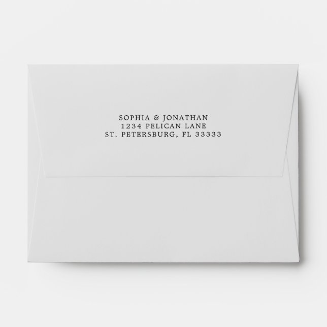Light Grey A6 Wedding Invitation Envelope (Back (Top Flap))