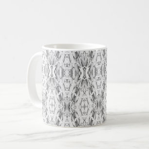 Light grey abstract geometry pattern coffee mug