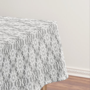 Light grey abstract geometry pattern tablecloth