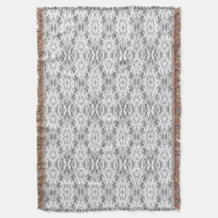 Light grey abstract geometry pattern throw blanket