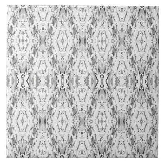 Light grey abstract geometry pattern tile (Front)