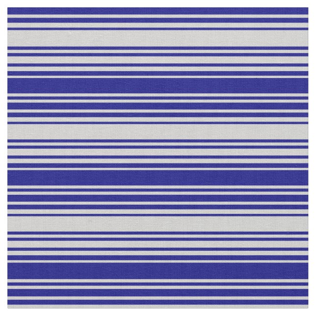 Light Grey and Blue Striped Pattern Fabric (Close Up)