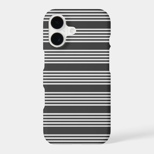 Light grey and charcoal five stripes pattern (Back)