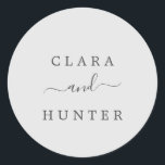 Light Grey and Charcoal Wedding Envelope Seals<br><div class="desc">These light grey and charcoal wedding envelope seals are perfect for a December wedding. Personalise the label with the names of the bride and groom. These envelope seals coordinate with the Christmas Greenery Collection by Fresh and Yummy Paperie.</div>