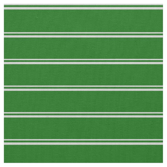 Light Grey and Dark Green Coloured Lines Fabric (Close Up)