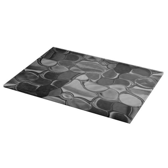 Light grey and dark rounded shapes. cutting board (Corner)
