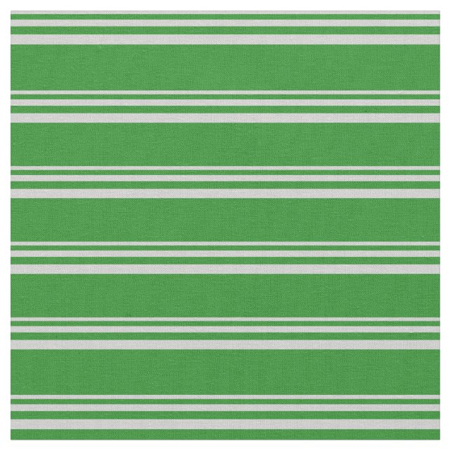 Light Grey and Forest Green Coloured Pattern Fabric (Close Up)