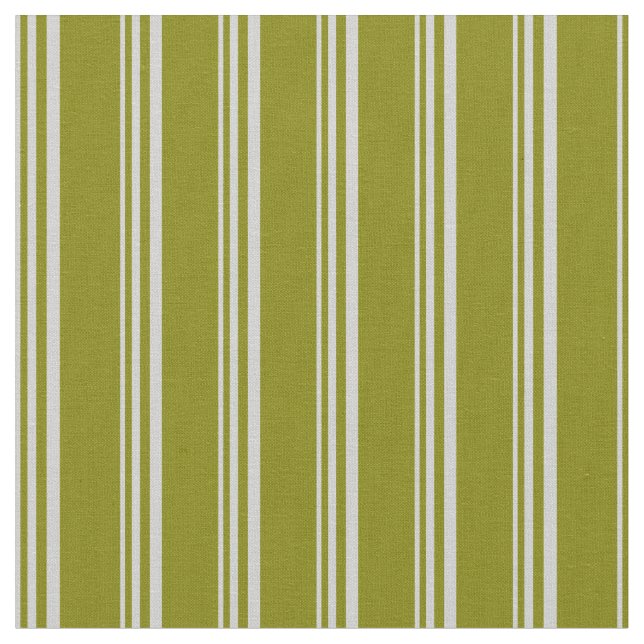 Light Grey and Green Coloured Lines Fabric (Close Up)