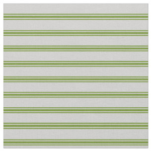 Light Grey and Green Coloured Stripes Fabric