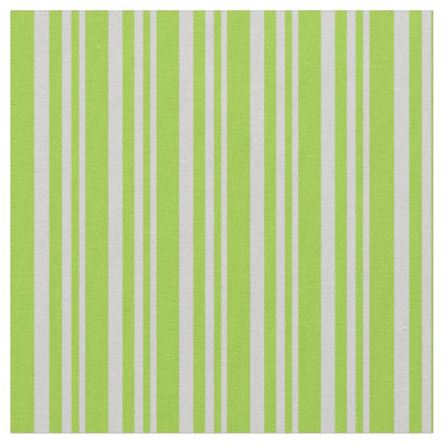 Light Grey and Green Coloured Stripes Pattern Fabric (Close Up)