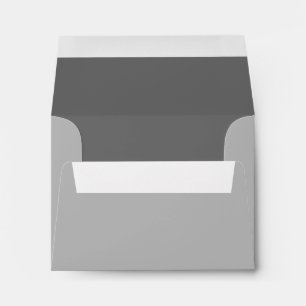 Light Grey and Pewter Grey Lined Envelope