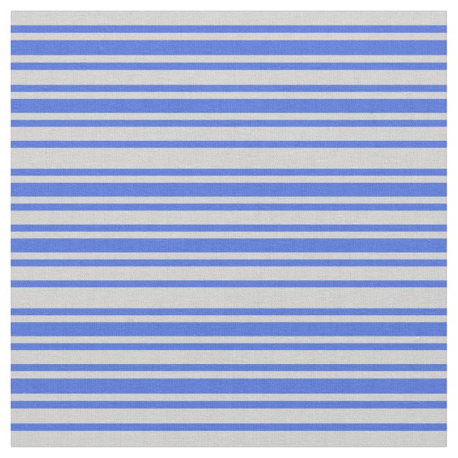 Light Grey and Royal Blue Pattern Fabric (Close Up)