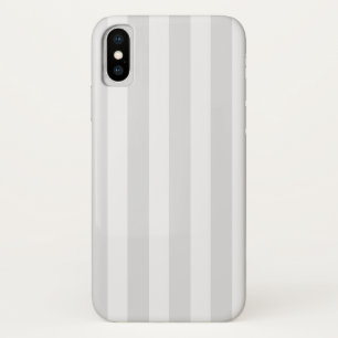 Light grey and white candy stripes Case-Mate iPhone case