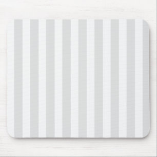 Light grey and white candy stripes mouse pad
