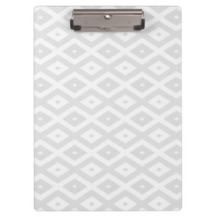 Light grey and white diamond pattern clipboard