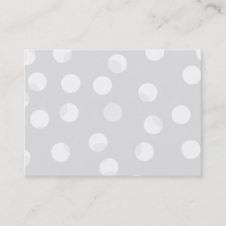 Light grey and white dotty pattern. business card