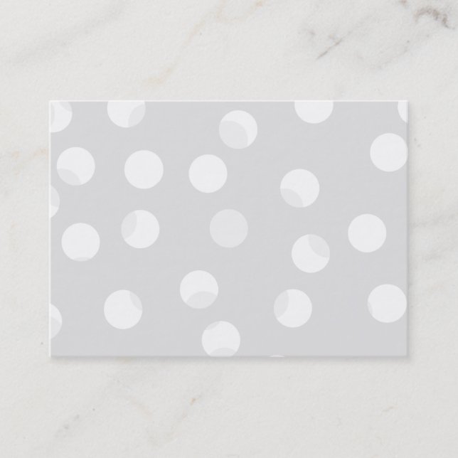 Light grey and white dotty pattern. business card (Front)