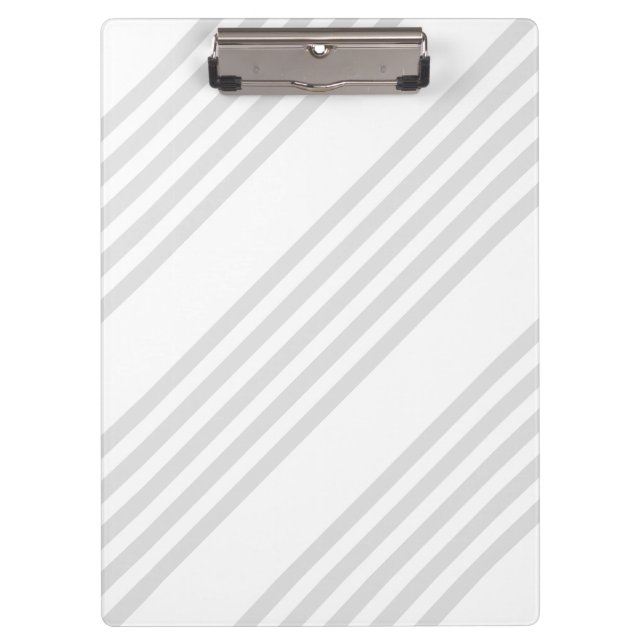 Light grey and white five stripes pattern clipboard (Front)