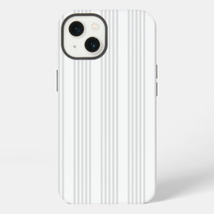 Light grey and white five stripes pattern iPhone 13 case