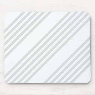 Light grey and white five stripes pattern mouse pad