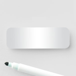 Light Grey and White Gradient Name Tag