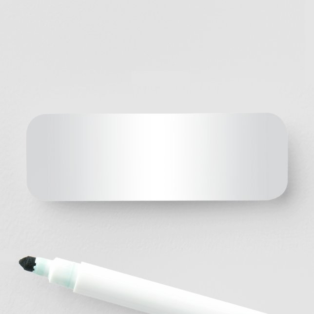 Light Grey and White Gradient Name Tag (In Situ)