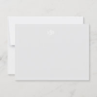 Light Grey and White Monogrammed Note